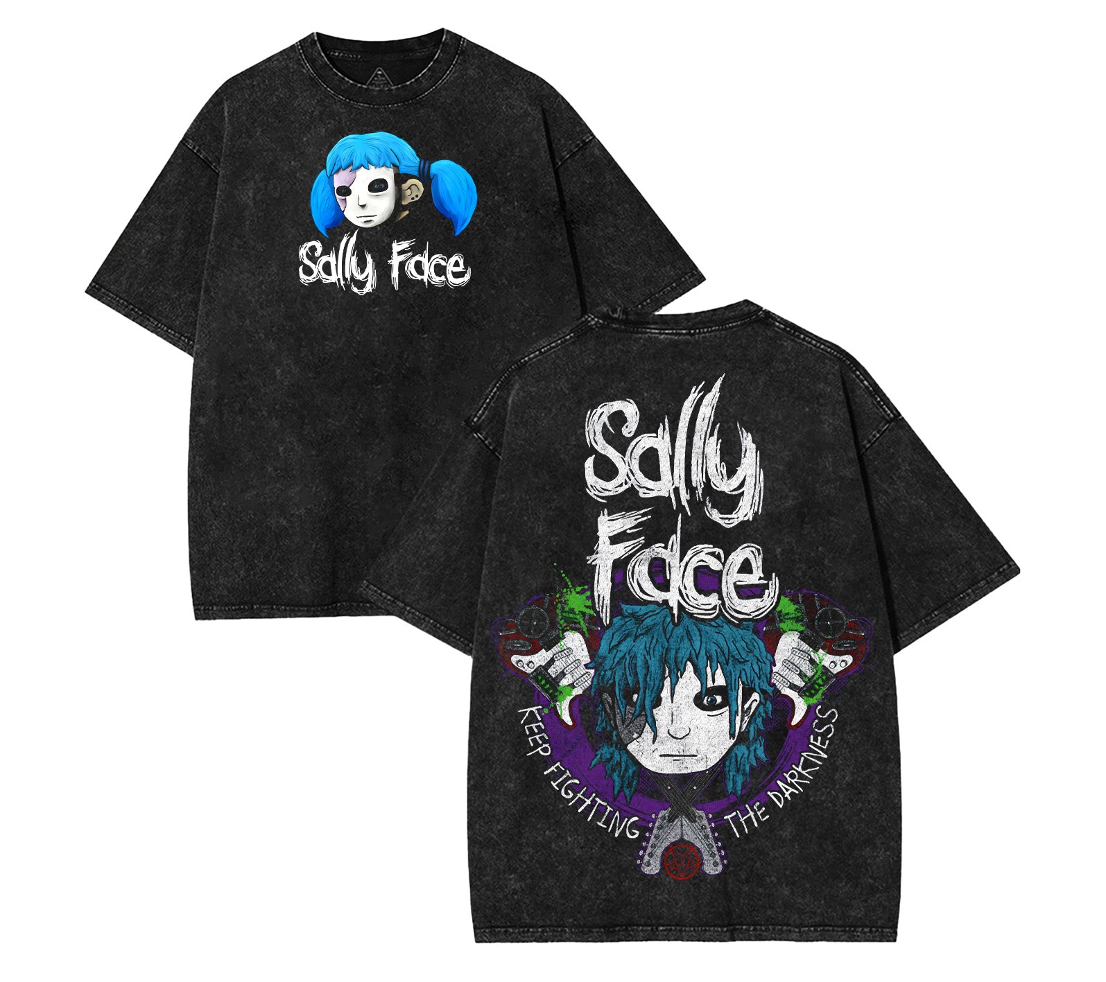 Sally Face Unisex Acid Washed Lightweight Cotton T-Shirt [TPR]